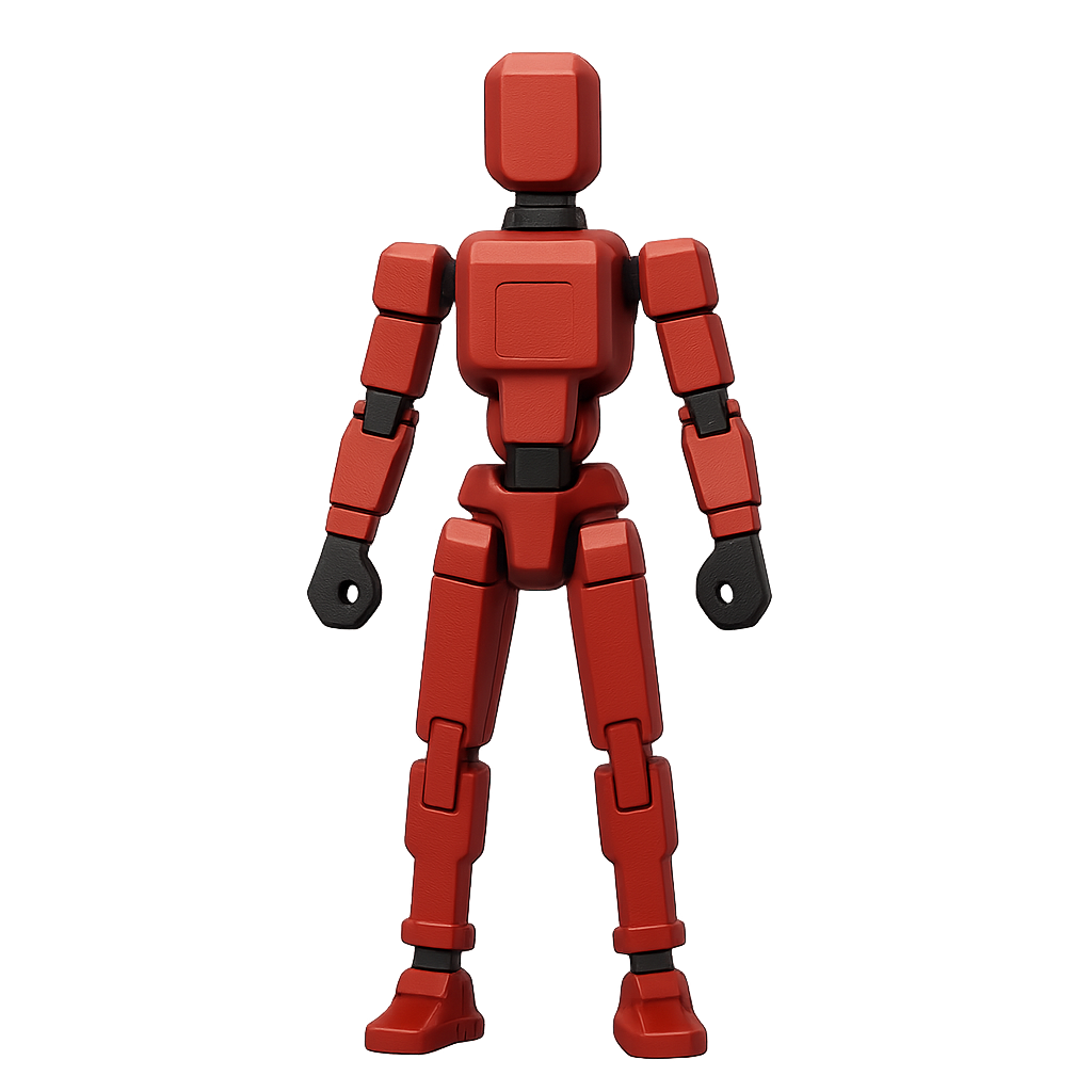 DUMMY13 robot with red armor